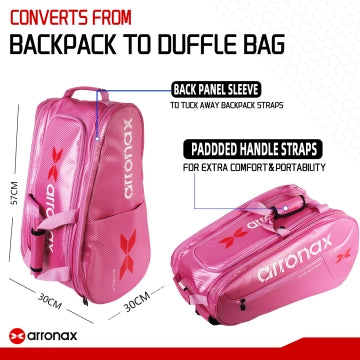 ARRONAX - 3K Carbon Fiber-Textured Leather Pickleball Backpack